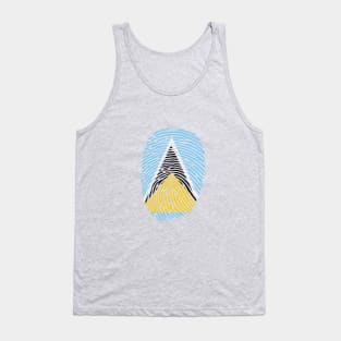 ST LUCIA FINGER PRINT - CARNIVAL CARIBANA TRINI PARTY DJ Tank Top